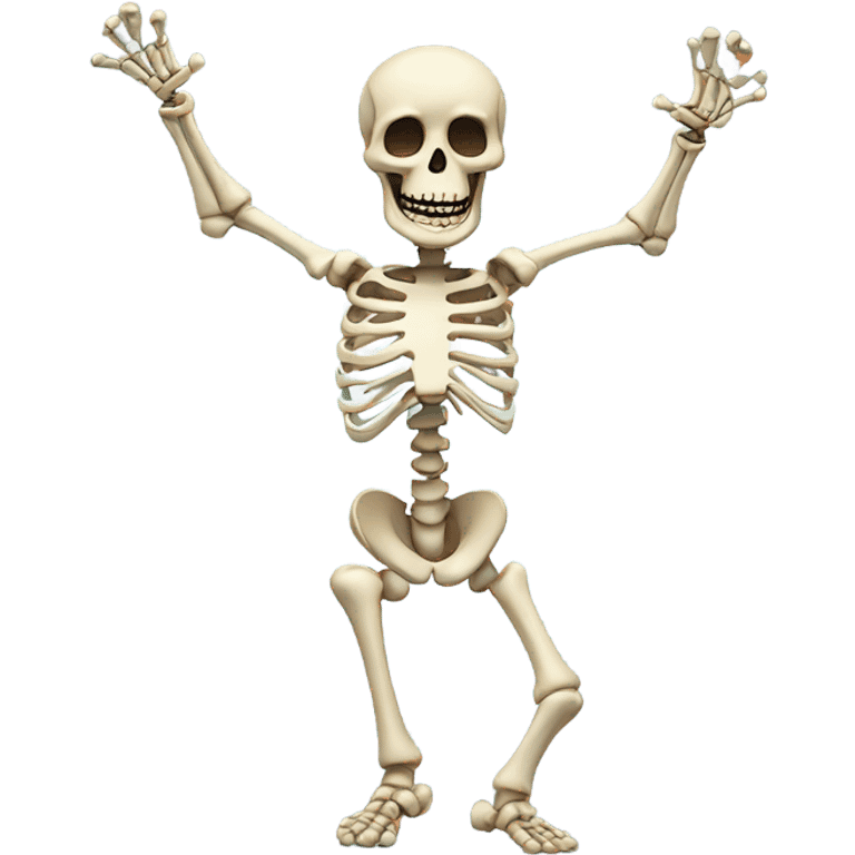 arms raised above head skeleton emoji