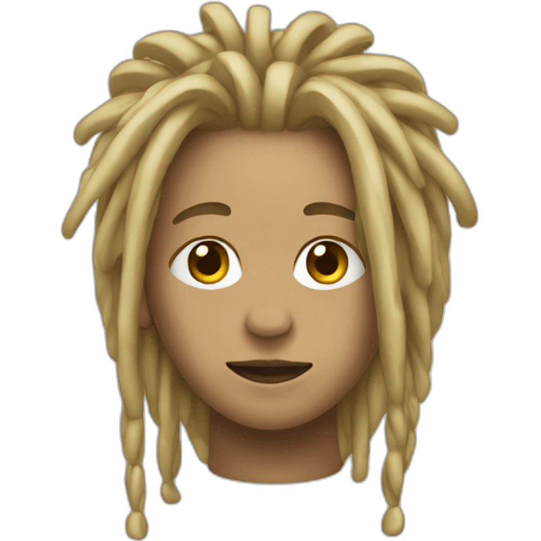 With blond dreads emoji