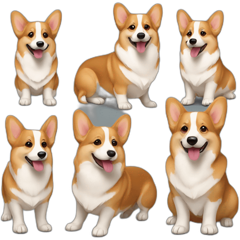 A family of corgis emoji