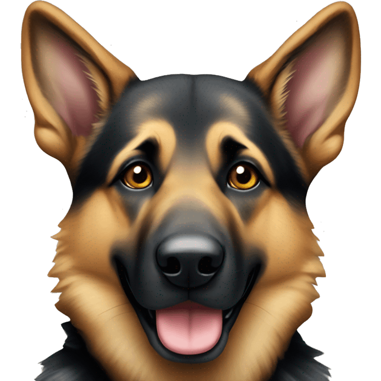 German shepherd wearing diamonds emoji