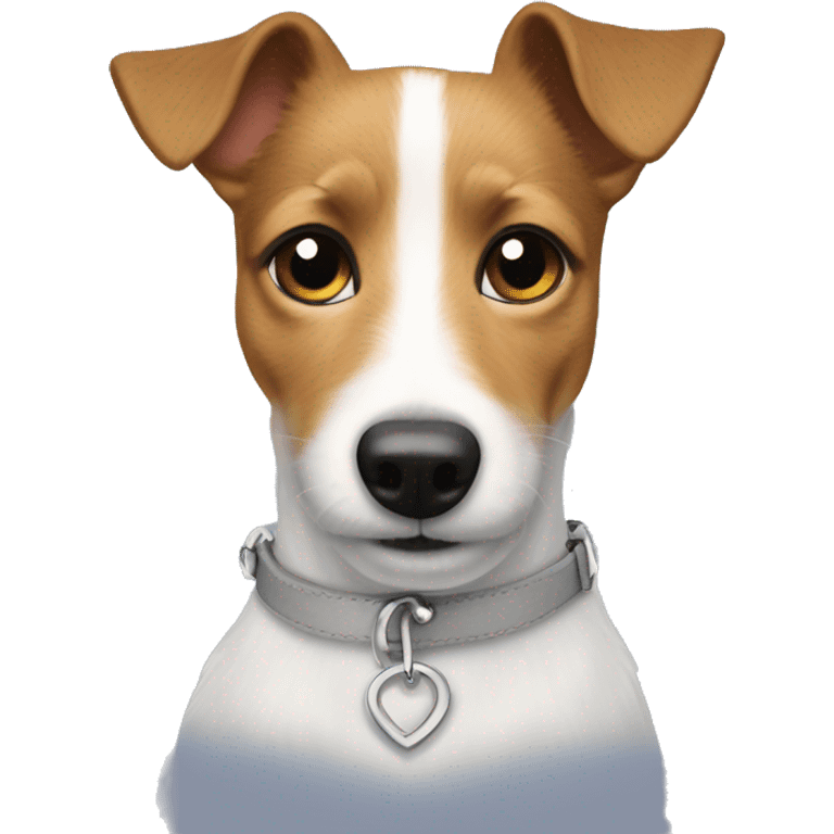 jackrussel long hair called jack on her collar emoji