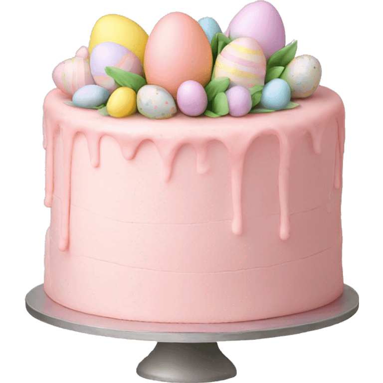 Easter pastel light pink cake emoji