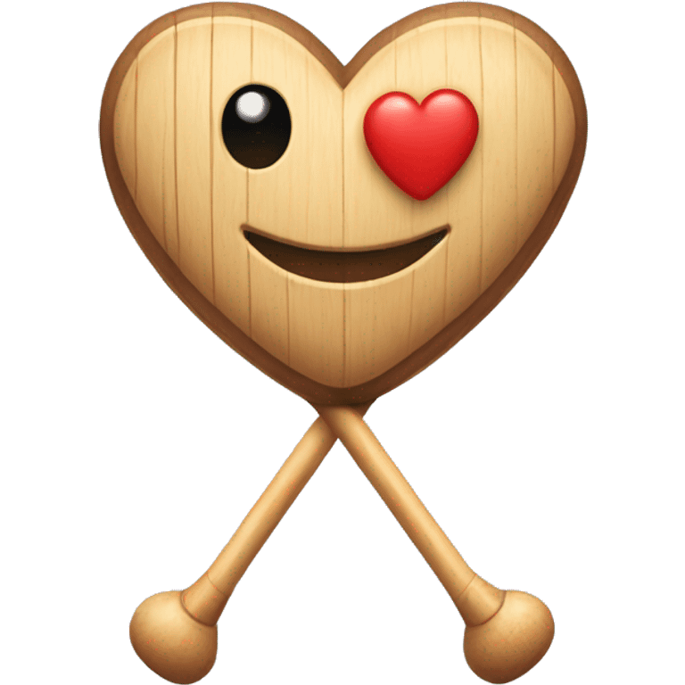 Croquet in a shape of a heart emoji