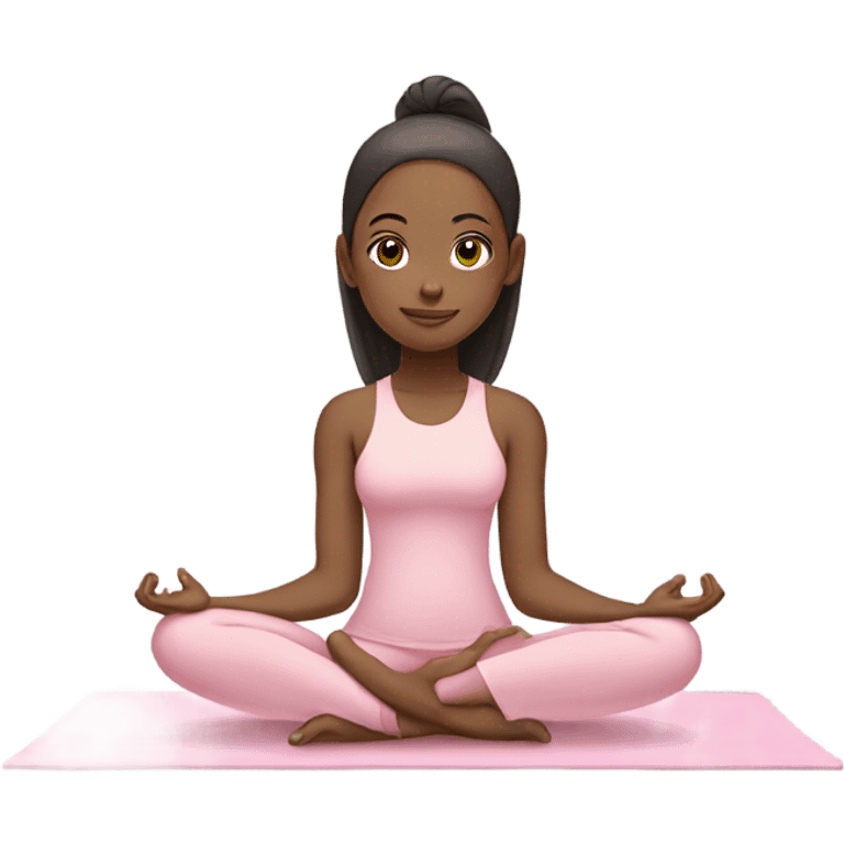 yoga girl light pink clothes  emoji