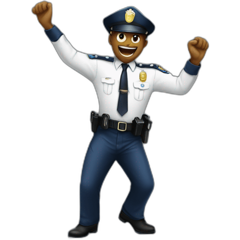 police dancing on a tombstone emoji