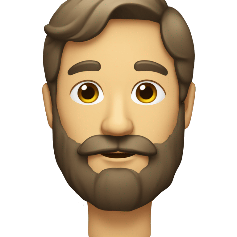 Homme barbu qui réfléchit  emoji