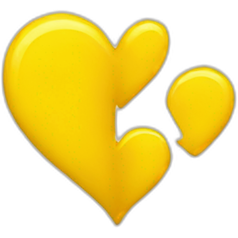 yellow heart divided emoji