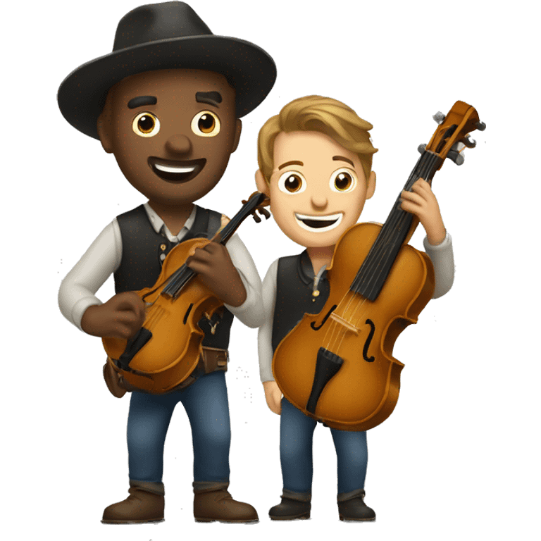 fiddle and banjo player emoji