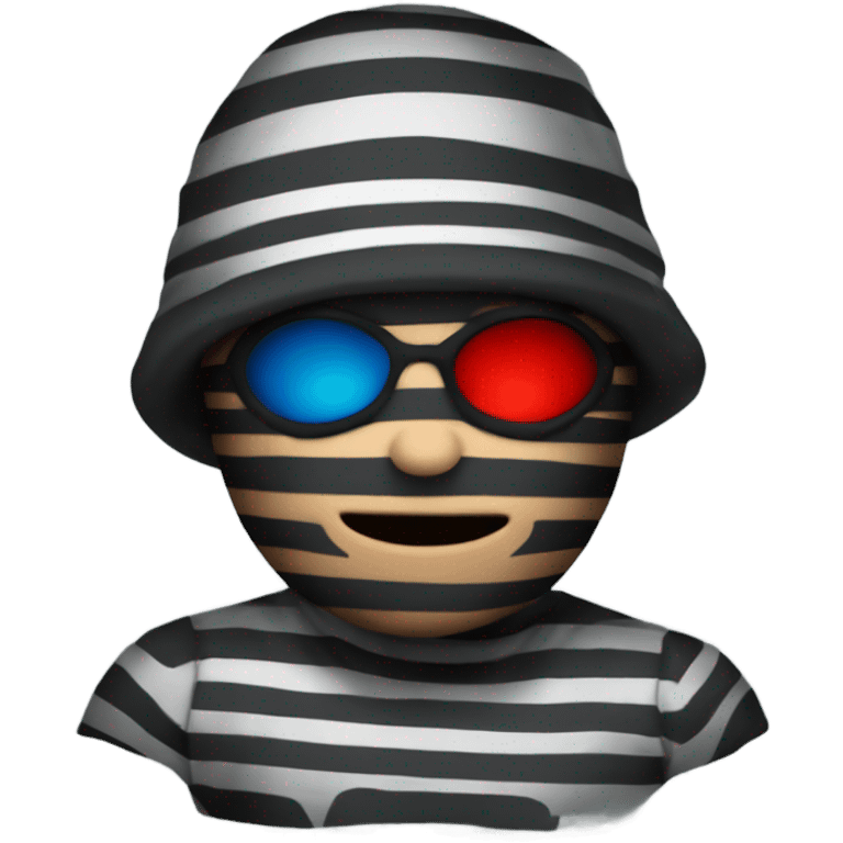 Robber stripes emoji with lines in the background  emoji