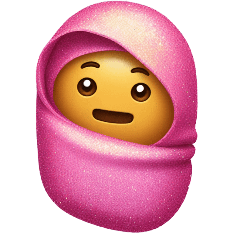 Pink burrito with glitter  emoji