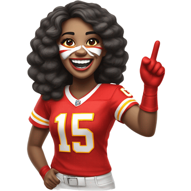 KC chiefs female fan  emoji