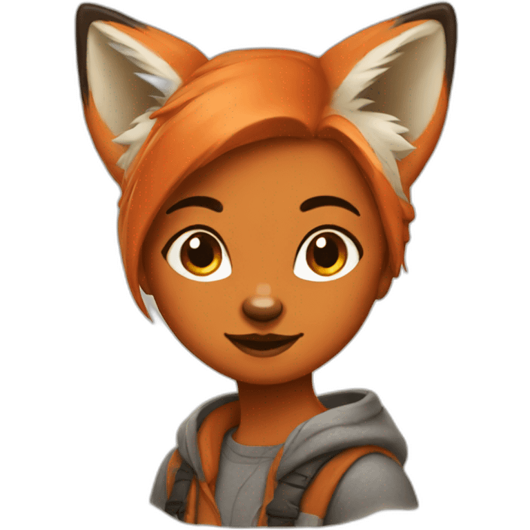 red fox girl emoji