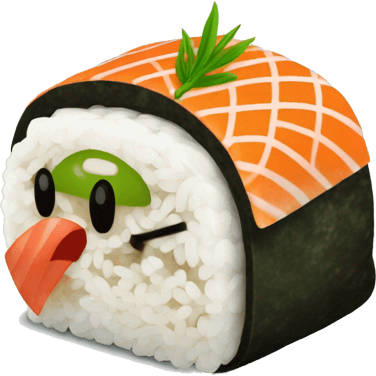 SUSHI qui mange un sushi emoji