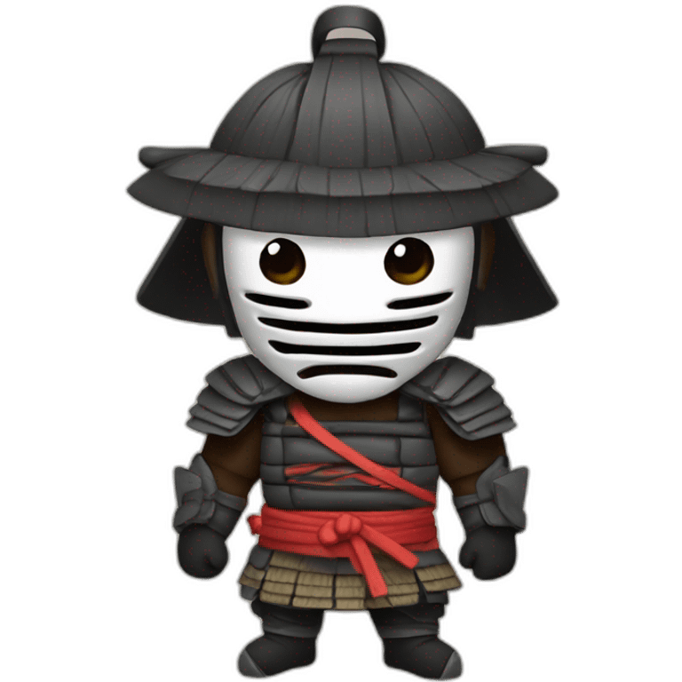 Samuraï avec un mask emoji