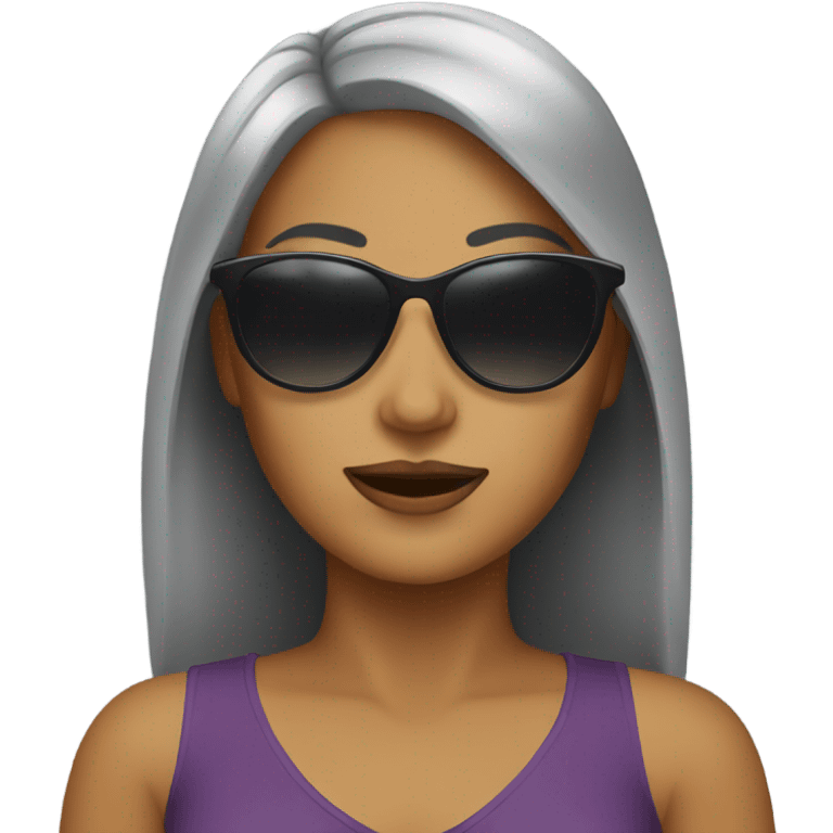 Woman with sunglasses  emoji