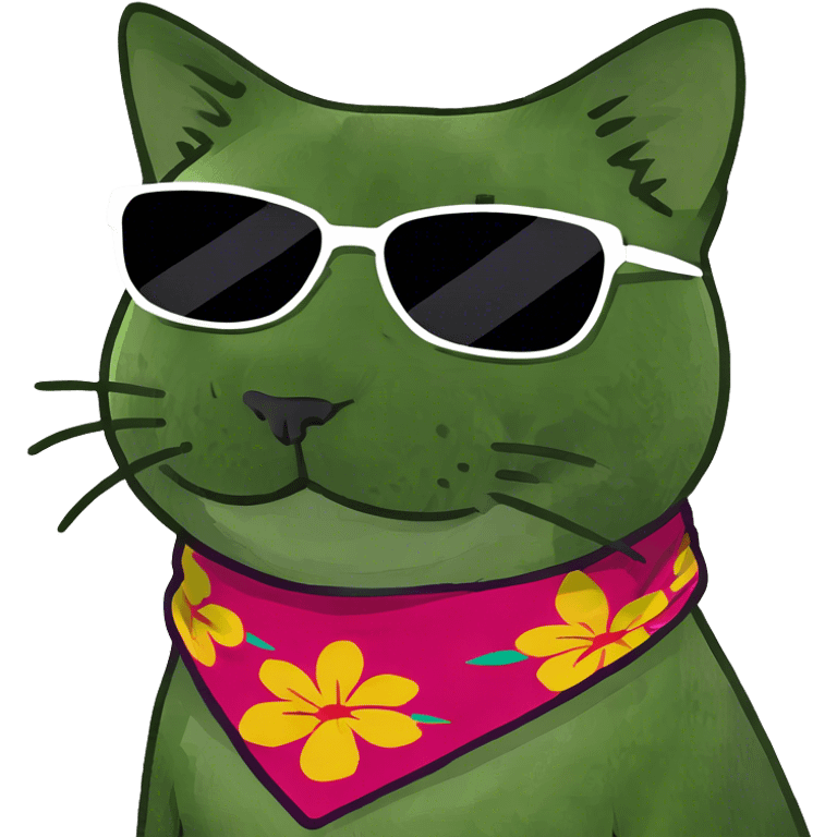 Cat with sunglasses emoji