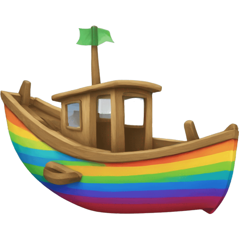 Rainbow boat emoji