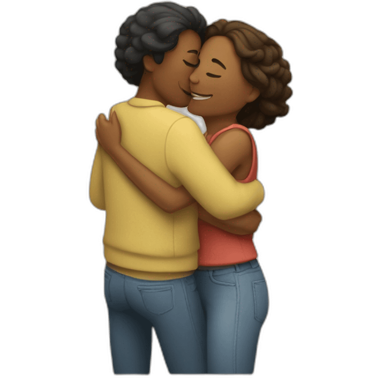 Abrazo dos mujeres emoji