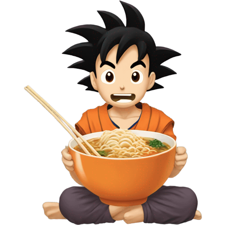 Goku eating emoji