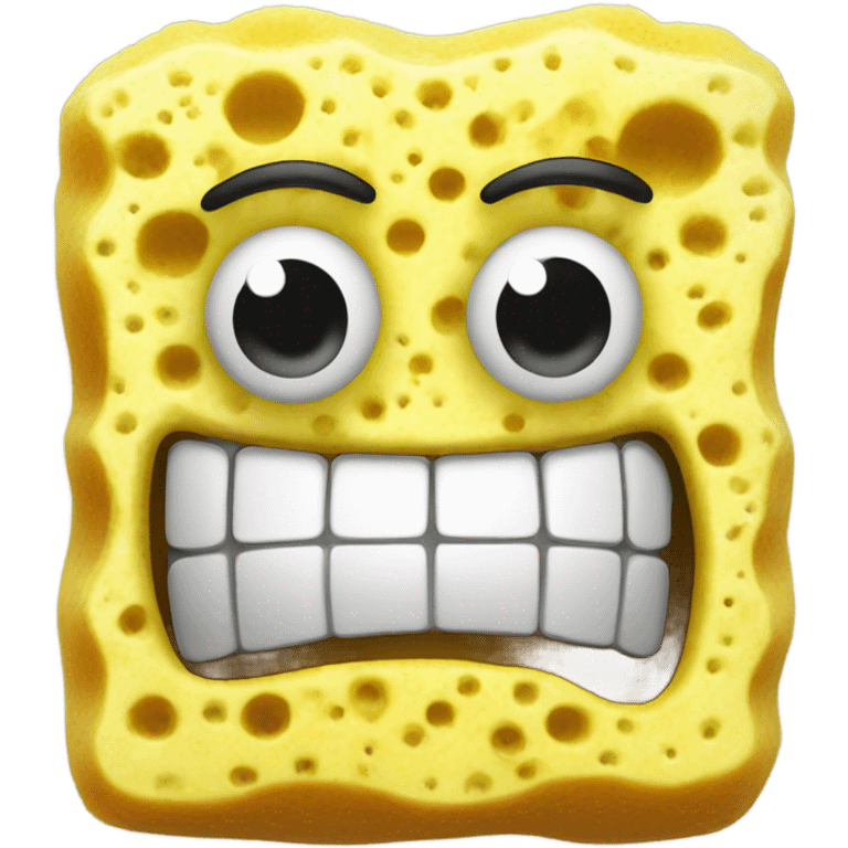 sponge with a face emoji