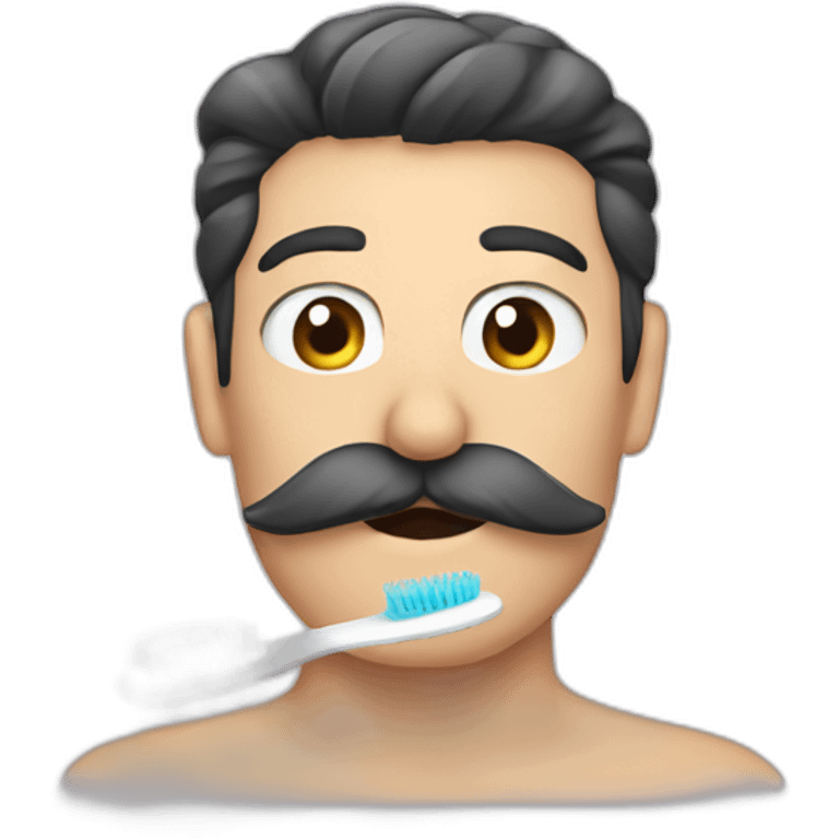 toothbrush mustache emoji