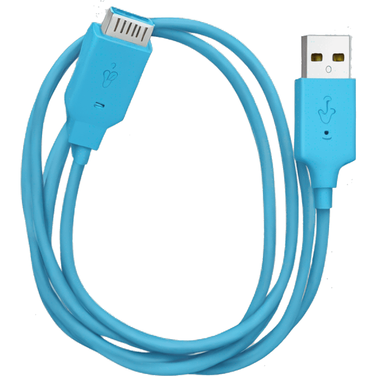 Light blue usb cable emoji