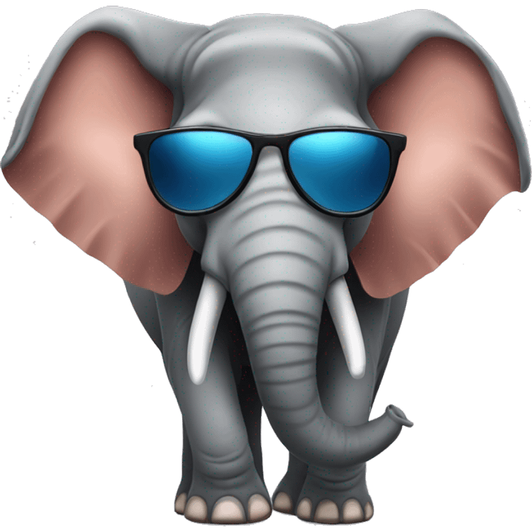 Elephant wearing sunglasses emoji