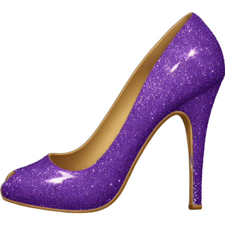 Purple glitter heel emoji