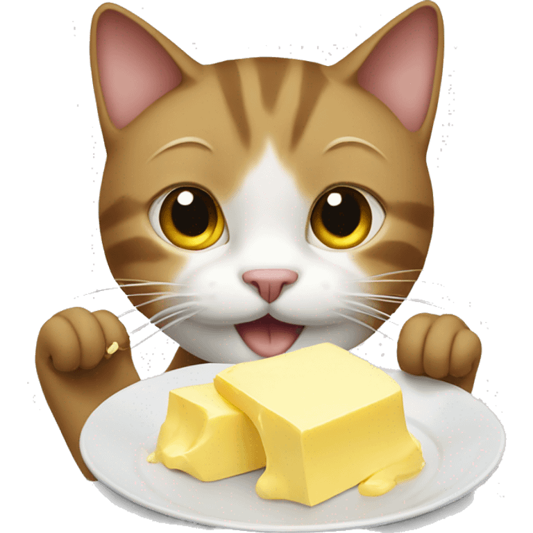 Cat eating butter emoji