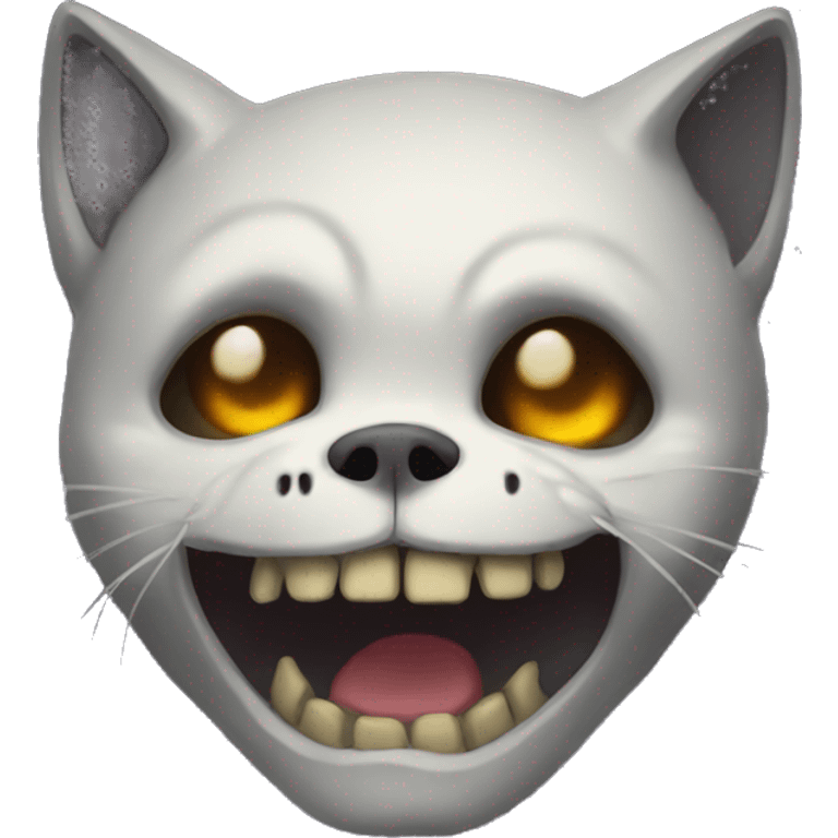 Spooky Skull kitty emoji