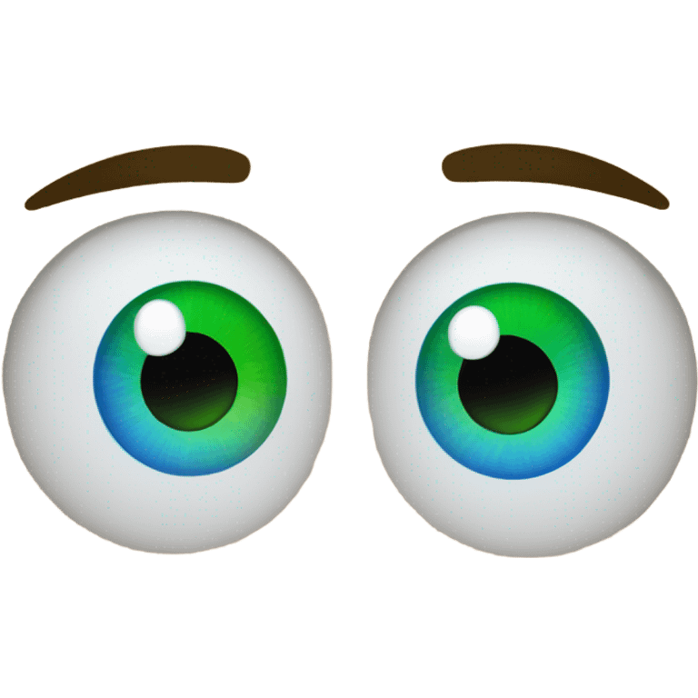 Smiley face with one blue eye and one green eye  emoji