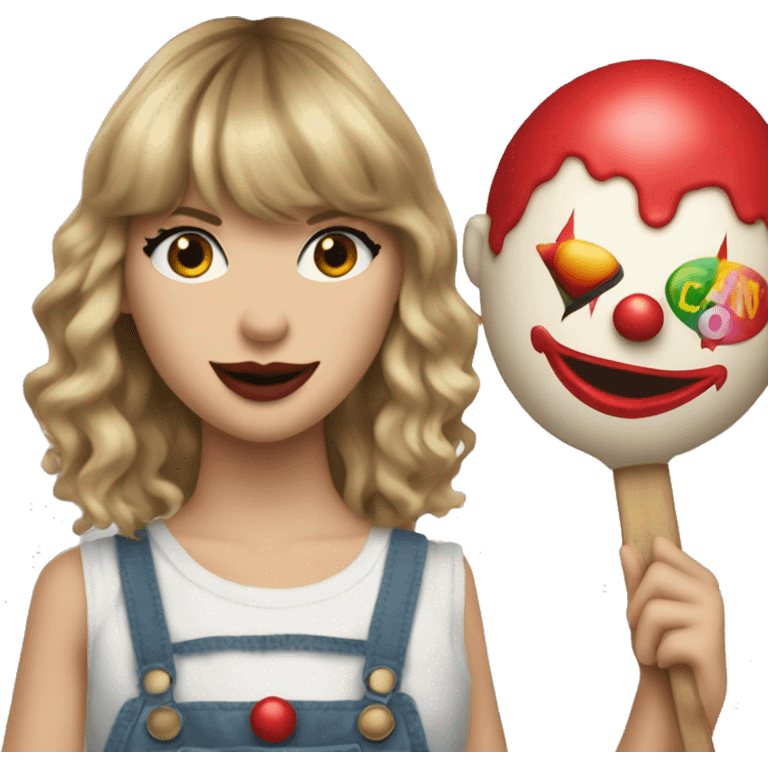 Taylor Swift holding a clown sign  emoji