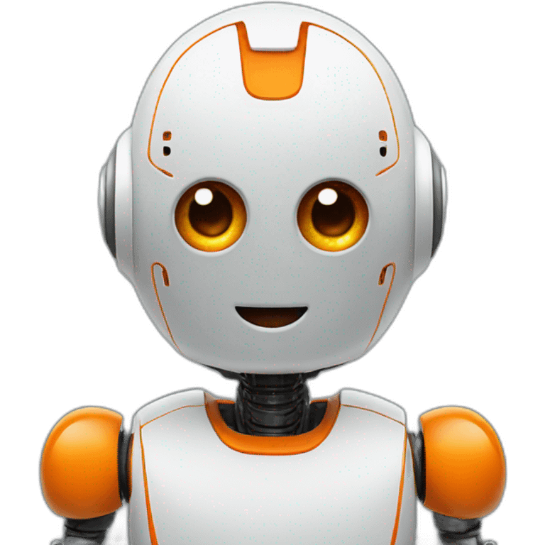 robot with orange as its head emoji