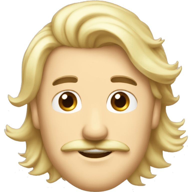 homme blanc cheveux en arriere blond moustache blonde yeux marron   emoji