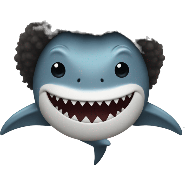 shark with afro emoji