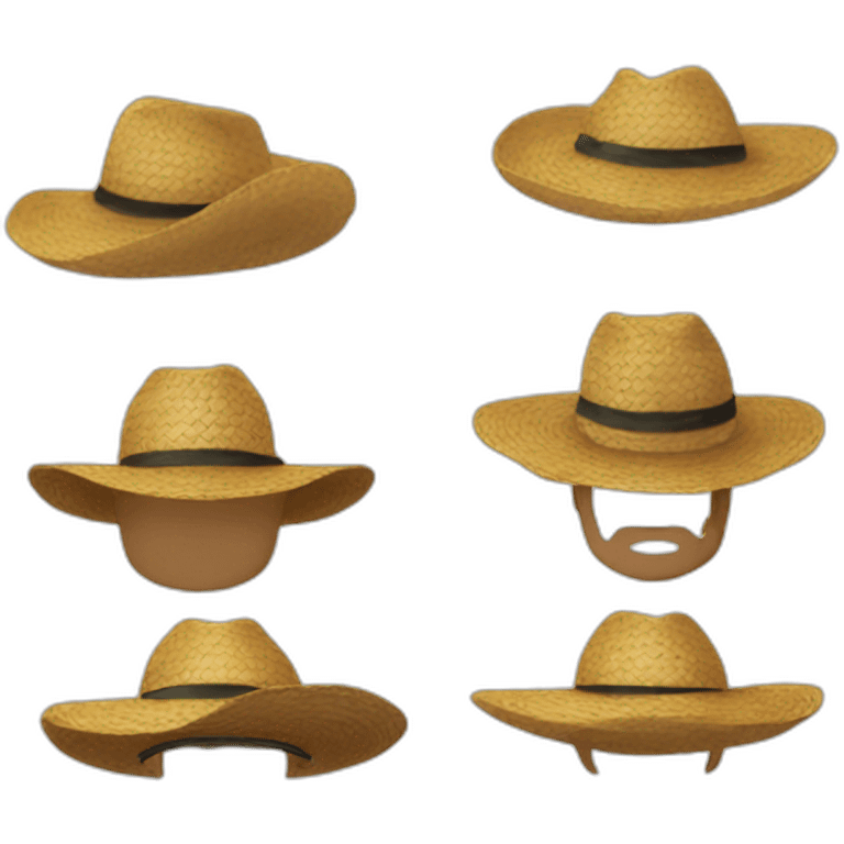 Les chapeau de paille de one piece emoji