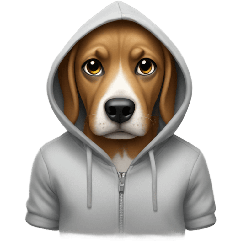 dog wearing a hoodie emoji