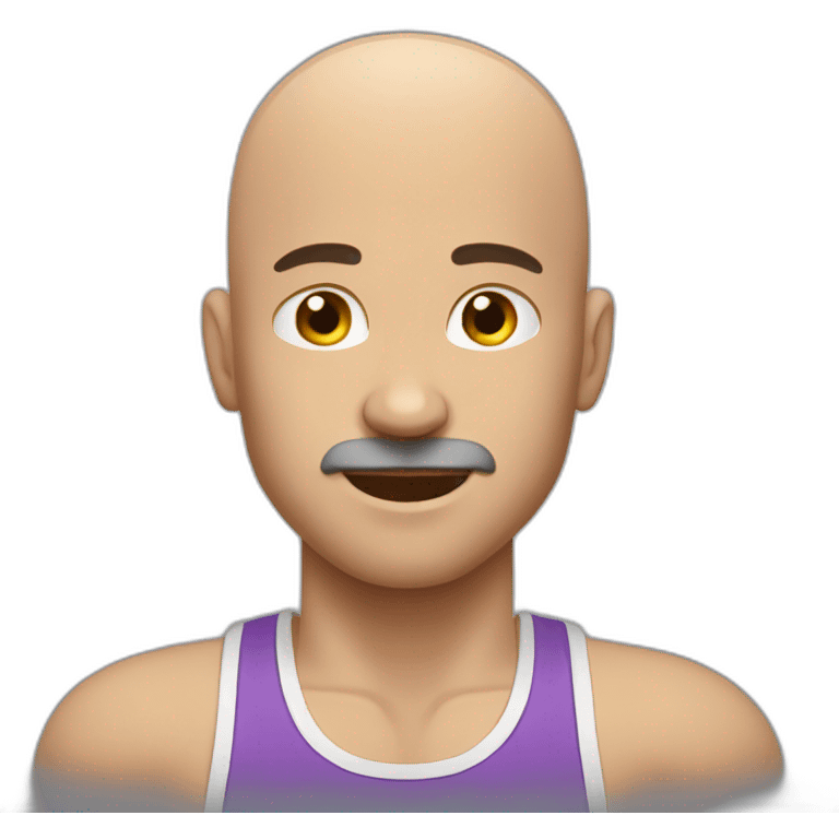 bald gym guy with nice mo emoji