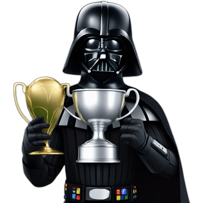 Darth Vader with a champions league cup in his hand emoji