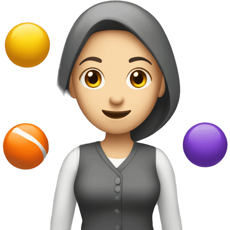 Women playing boules game emoji