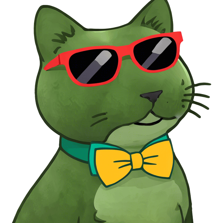 Cat with sunglasses emoji