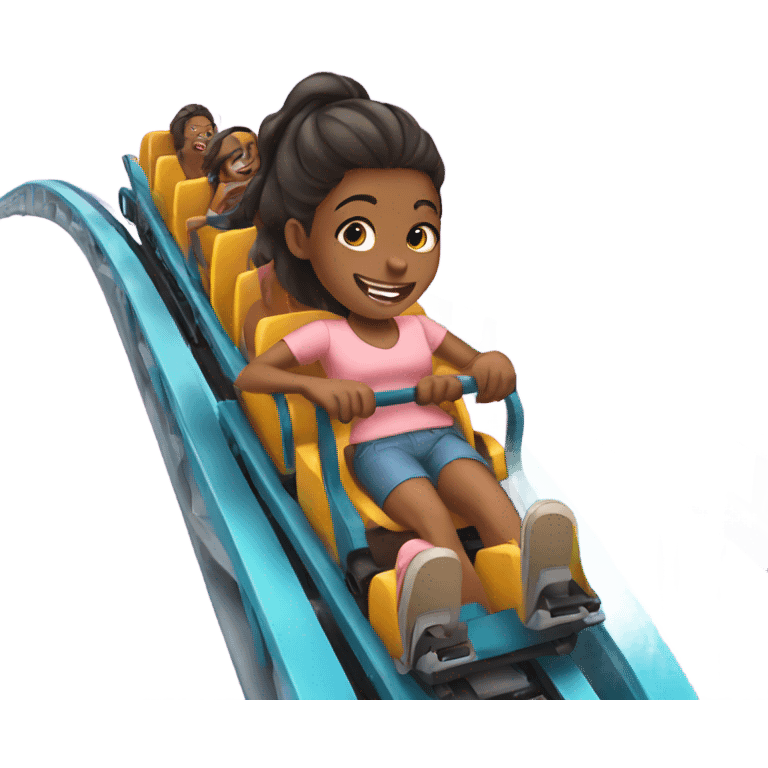 a girl on a roller coaster emoji