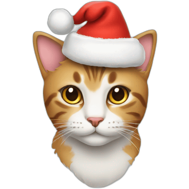 cat with christmas hat emoji