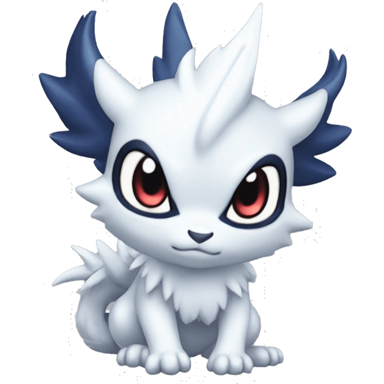 Cute Cool Kawaii Baby Chibi Nargacuga-Absol-Pokémon Full Body Detailed High Quality emoji