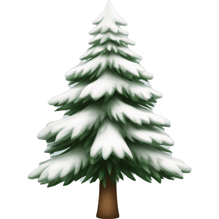  actual white fir christmas tree isolated.  emoji