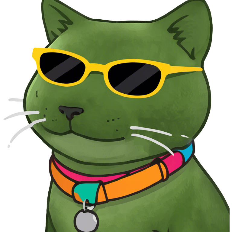 Cat with sunglasses emoji