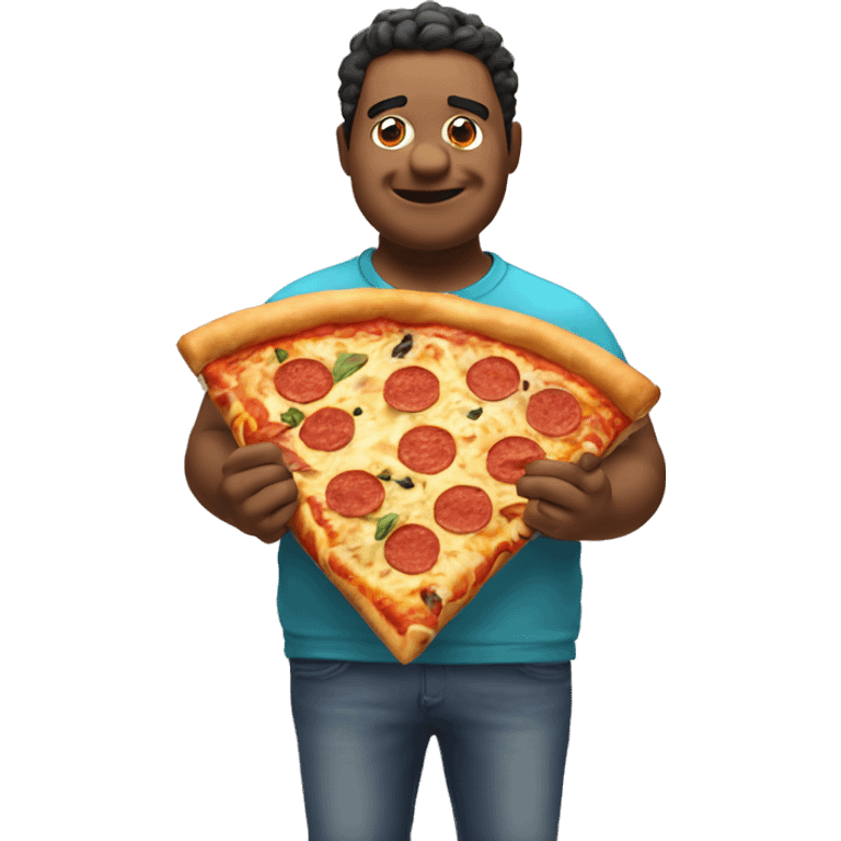 Gordito comiendo pizza emoji