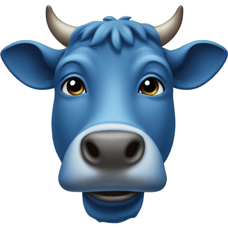 blue cow emoji