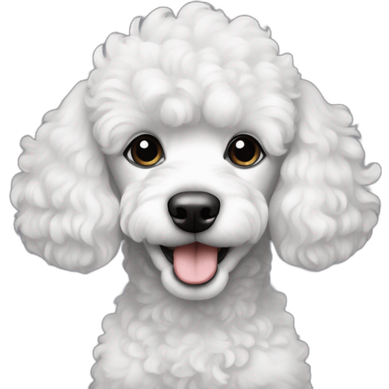 a black and white poodle puppy emoji