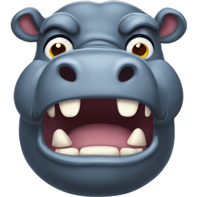 Angry hippo emoji